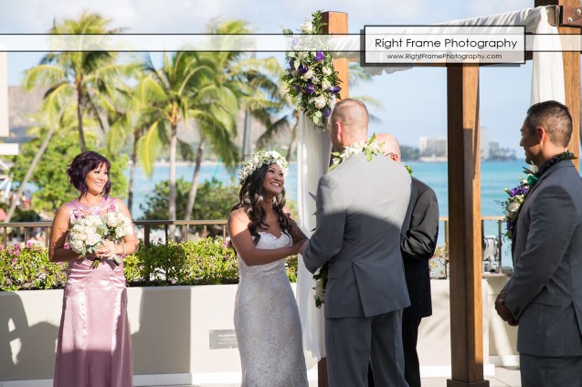 Waikiki Wedding at the Halekulani Hotel Hau Terrace
