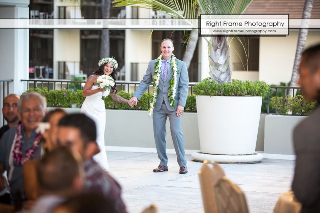 Waikiki Wedding at the Halekulani Hotel Hau Terrace