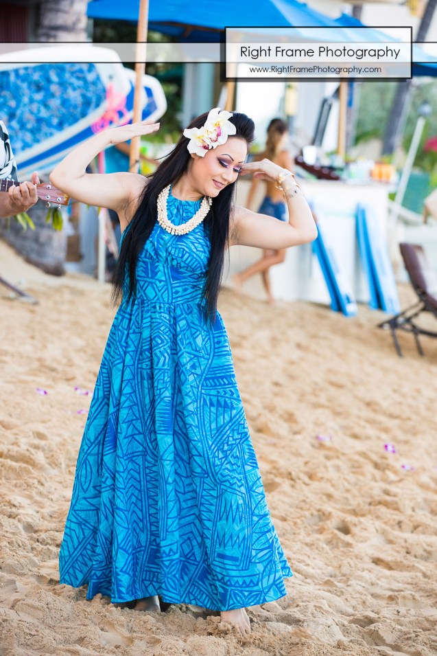 Hawaiian Vow Renewal Ceremony on Waikiki Beach at the Outrigger Reef Beach Resort