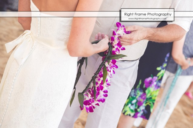 Hawaiian Vow Renewal Ceremony on Waikiki Beach at the Outrigger Reef Beach Resort