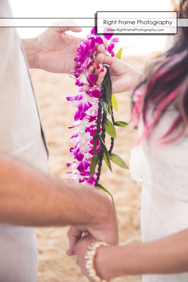Hawaiian Vow Renewal Ceremony on Waikiki Beach at the Outrigger Reef Beach Resort