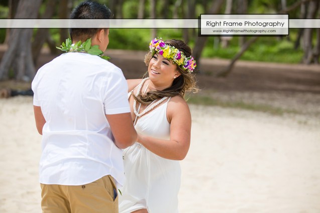 Hawaii Vow Renewal Ceremony Photography Waimanalo Beach Oahu
