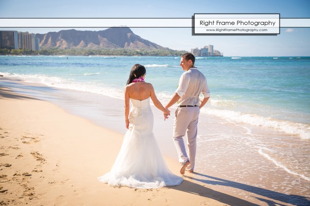 Hawaiian Vow Renewal Ceremony on Waikiki Beach at the Outrigger Reef Beach Resort