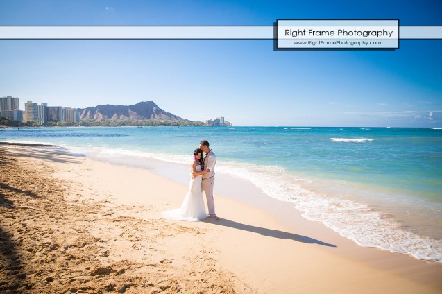 Hawaiian Vow Renewal Ceremony on Waikiki Beach at the Outrigger Reef Beach Resort