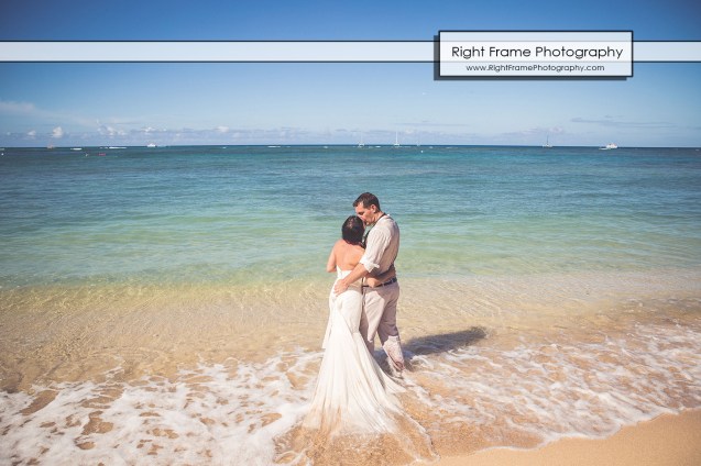 Hawaiian Vow Renewal Ceremony on Waikiki Beach at the Outrigger Reef Beach Resort