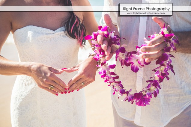 Hawaiian Vow Renewal Ceremony on Waikiki Beach at the Outrigger Reef Beach Resort