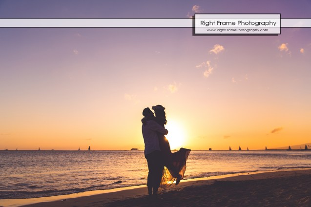 Engagement Photo Shoot at Waikiki Beach Hawaii