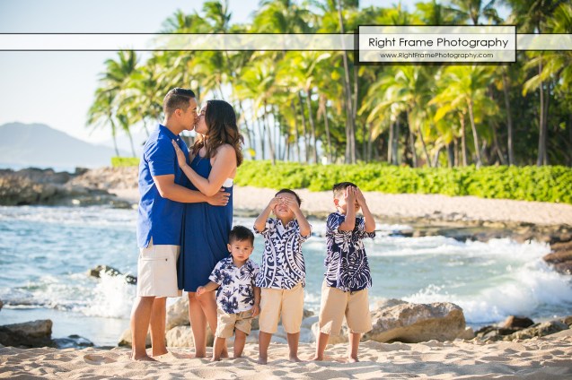 SUNSET FAMILY PORTRAITS near Four Seasons Oahu at Ko'olina