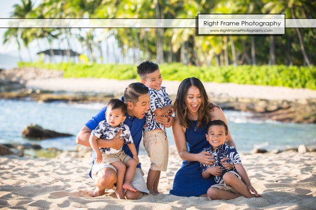 SUNSET FAMILY PORTRAITS near Four Seasons Oahu at Ko'olina