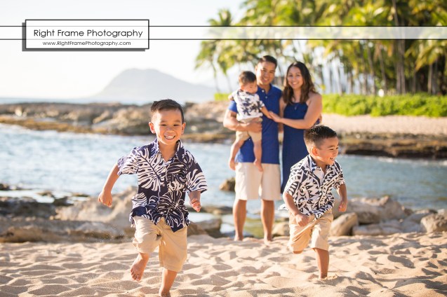 SUNSET FAMILY PORTRAITS near Four Seasons Oahu at Ko'olina