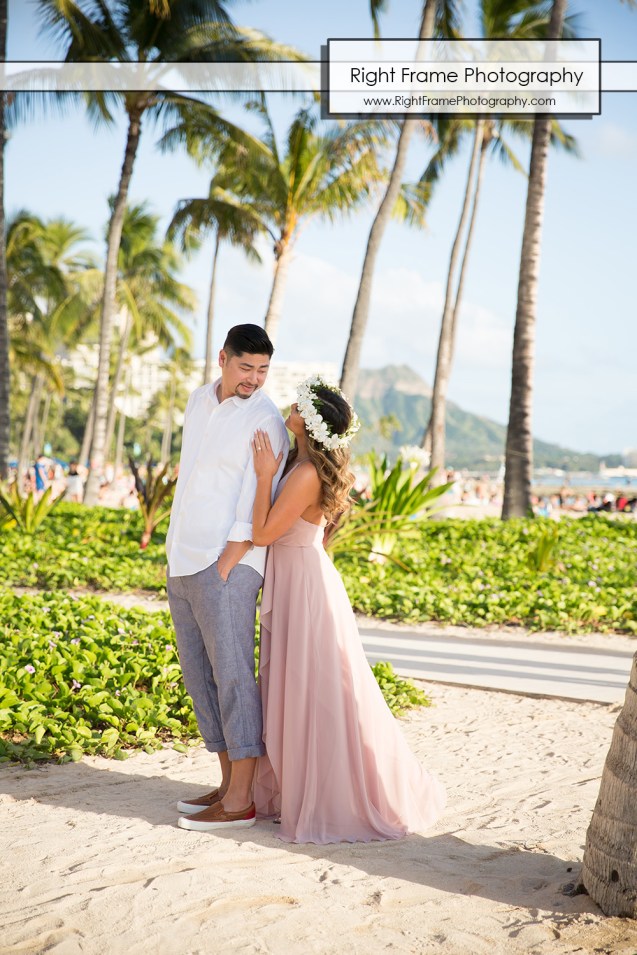 Engagement Photo Shoot at Waikiki Beach Hawaii
