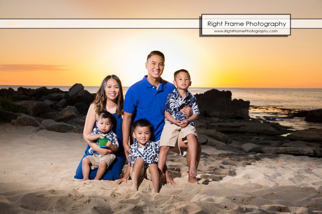 SUNSET FAMILY PORTRAITS near Four Seasons Oahu at Ko'olina