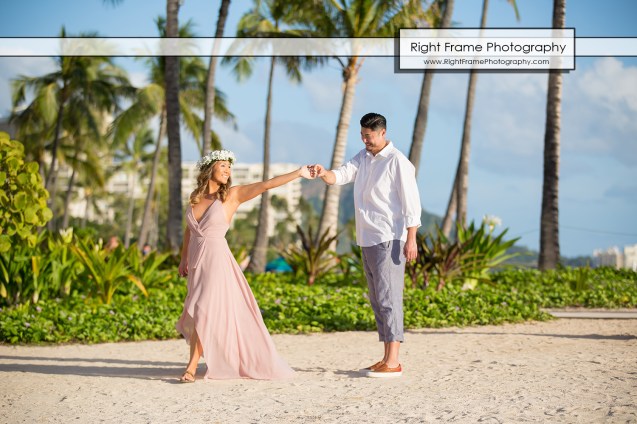 Engagement Photo Shoot at Waikiki Beach Hawaii