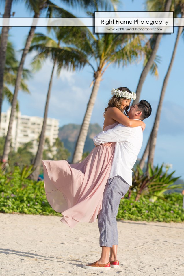 Engagement Photo Shoot at Waikiki Beach Hawaii