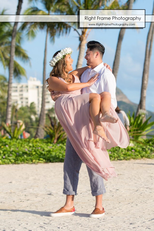 Engagement Photo Shoot at Waikiki Beach Hawaii