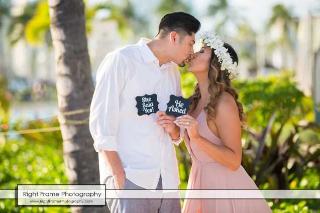 Engagement Photo Shoot at Waikiki Beach Hawaii