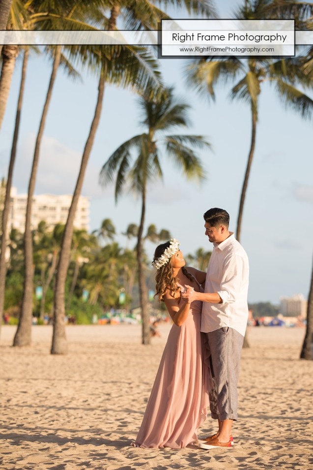Engagement Photo Shoot at Waikiki Beach Hawaii