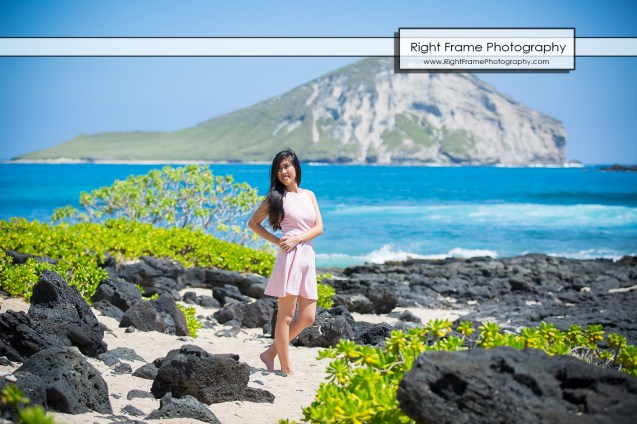 Oahu Senior Portraits at the Makapu'u Beach