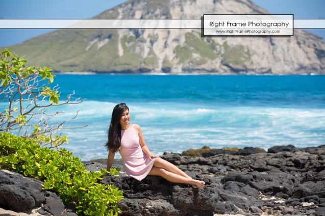 Oahu Senior Portraits at the Makapu'u Beach