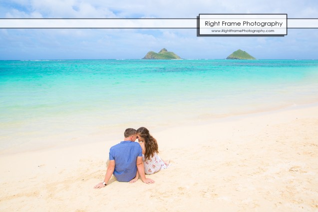 Engagement Photos at Lanikai Beach Kailua Oahu Hawaii