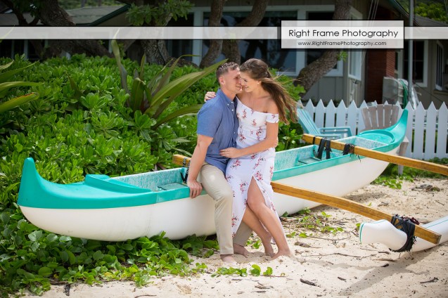 Engagement Photos at Lanikai Beach Kailua Oahu Hawaii