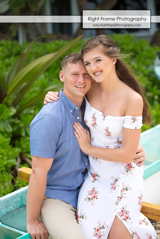 Engagement Photos at Lanikai Beach Kailua Oahu Hawaii