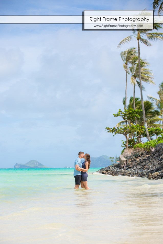Engagement Photos at Lanikai Beach Kailua Oahu Hawaii