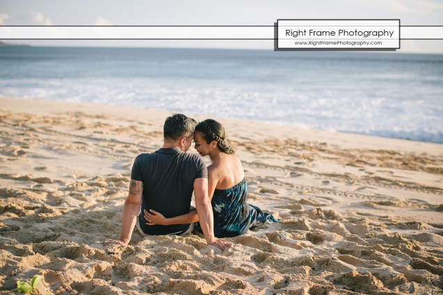 Engagement Pictures at Yokohama Bay Oahu Hawaii
