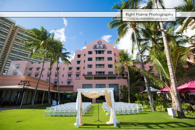 wedding in the royal hawaiian hotel