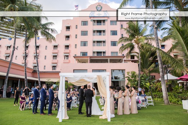 wedding in the royal hawaiian hotel