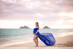 Oahu Sunrise Maternity Session at Lanikai Beach Kailua Hawaii