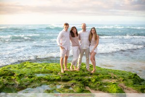 Sunset Family Pictures on North Shore Oahu